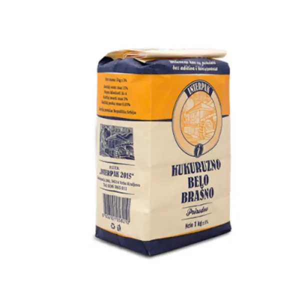 Kukuruzno belo brasno 1 kg Interpak