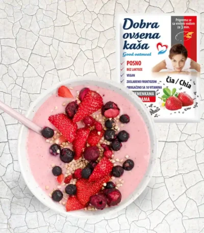 Ovsena kaša chia i jagoda 65g