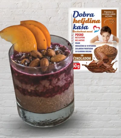 Heljdina kaša čokolada 60g u čaši