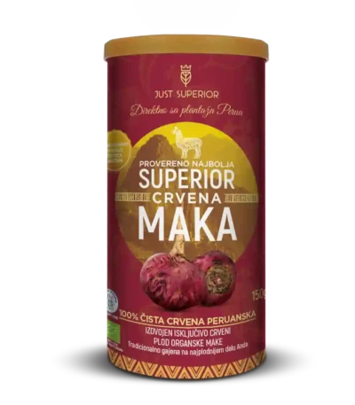 Crvena maka organska 150g u tamnocrvenom pakovanju
