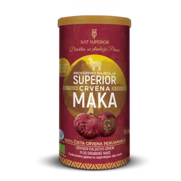 Crvena maka organska 150g u tamnocrvenom pakovanju