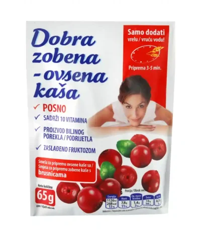Dobra ovsena kaša sa brusnicom 65 g