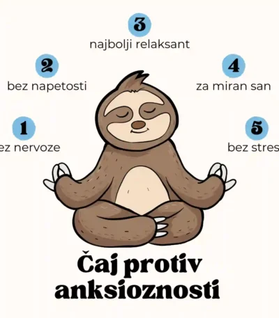 Čaj protiv anksioznosti i stresa, kod nervoze, napetosti i za regulaciju kortizola. Prirodni caj za smirenje, Najbolji lek za smirenje na biljnoj bazi iskustva.
