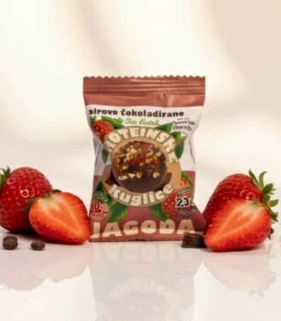 Proteinske kuglice jagoda 30g 23% proteina Bio Kutak