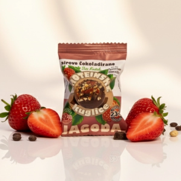 Proteinske kuglice jagoda 30g 23% proteina Bio Kutak