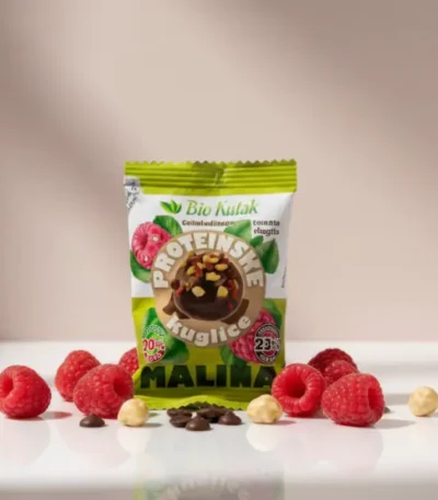 Proteinske kuglice malina 30g 23% proteina Bio Kutak
