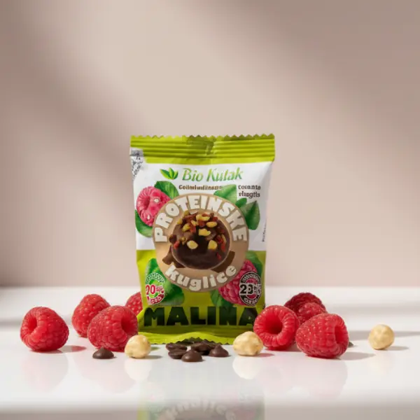 Proteinske kuglice malina 30g 23% proteina Bio Kutak