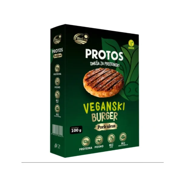 Veganski proteinski burger 100 g ukus svinjetine protos