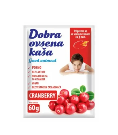 Dobra ovsena kaša brusnica 60g