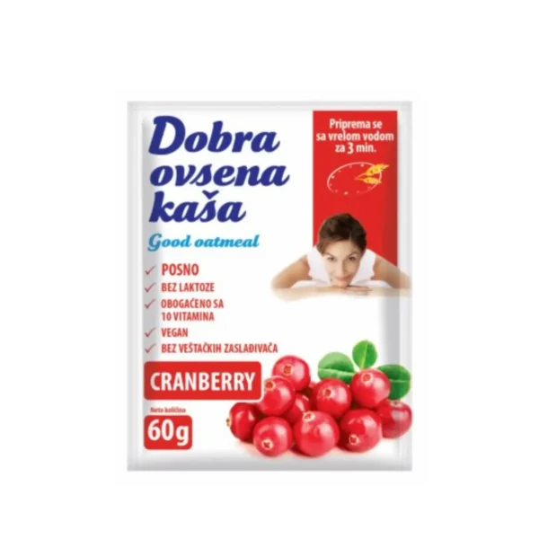 Dobra ovsena kaša brusnica 60g