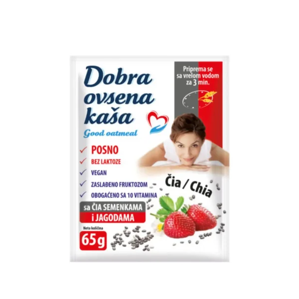 Dobra ovsena kaša chia jagoda 60g