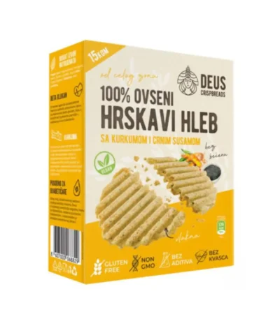 DEUS Galete ovsene sa kurkuma i crni susam 150g