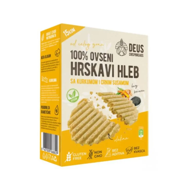 DEUS Galete ovsene sa kurkuma i crni susam 150g