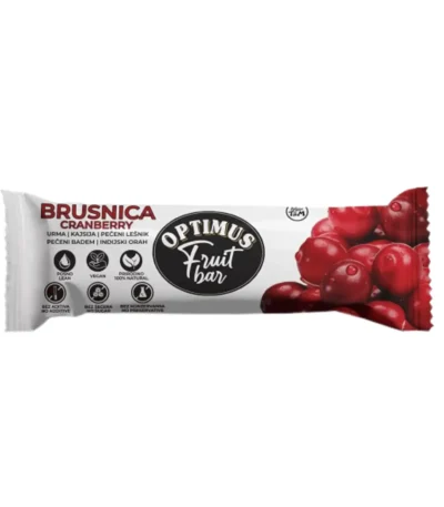 Optimus bar brusnica 40g