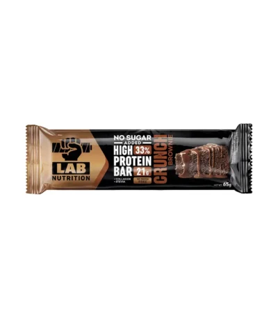 LAB Nutrition Hrskavi proteinski bar brauni bez šećera 65g