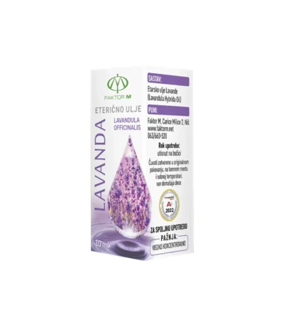 Eterično ulje Lavanda 10ml – Faktor M