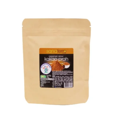 Kakao prah sirovi organski 80g – Sanaterra
