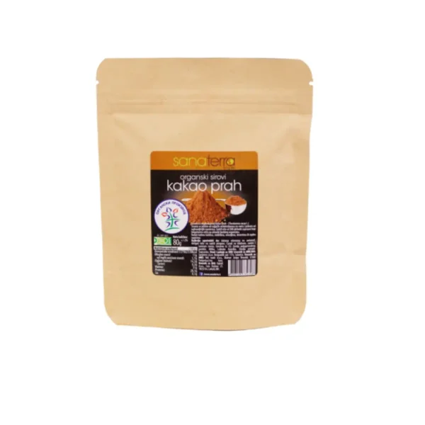 Kakao prah sirovi organski 80g – Sanaterra