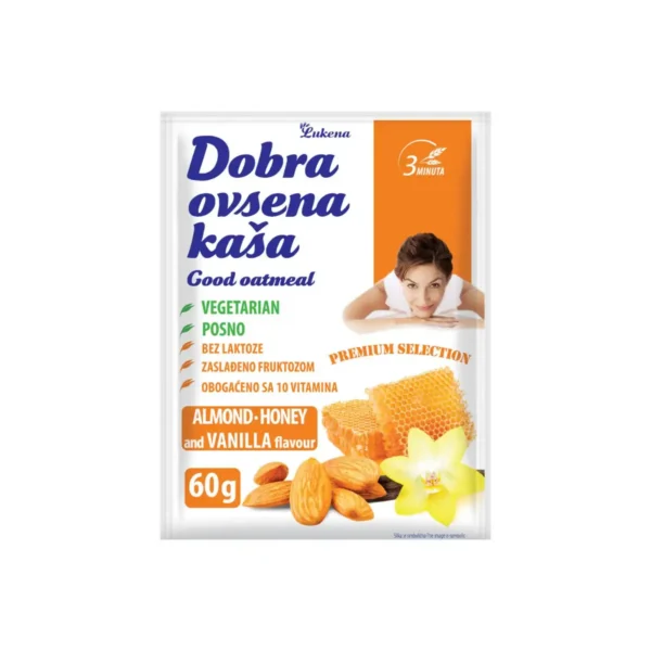 Dobra ovsena kaša badem vanila 60g
