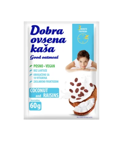 Dobra ovsena kaša kokos grožđe